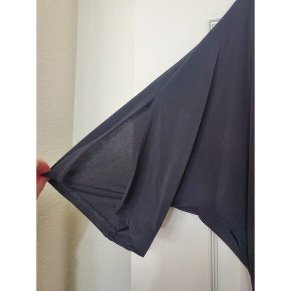 Koh Koh Black V-Neck Front Knot Slimming Side Slit Maxi Dress NWT, Plus Size 2XL - Picture 5 of 13